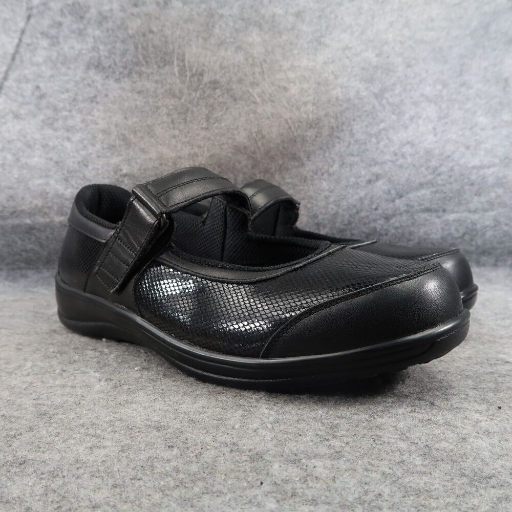 Orthofeet Shoes Women 11.5 Mary Jane Comfort Leather Oakridge Walking Black Wide
